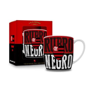 Imagem de Caneca Porcelana Urban 300ml Times - Flamengo - BRASFOOT, FLAMENGO 1