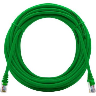 Imagem de Cabo De Rede 9 Metros Patch Cord Cat6 UTP 100% Cobre Verde Alta Perfor