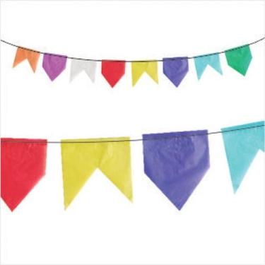 Imagem de Artigo para decoracao bandeirinha papel 10m real seda unidade
