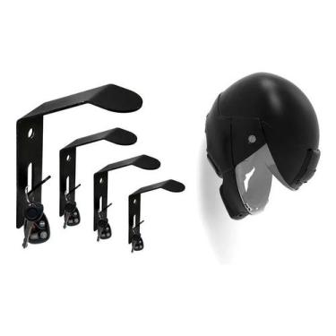 Imagem de 04 Suporte Para Pendurar Capacete De Moto Chaves Na Parede - Sterk