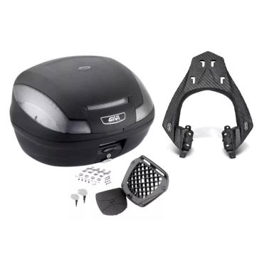 Imagem de Kit Baú 47L M.Lock Givi E-470Nt + Bagageiro Scam Fazer 150 2023 2024 2025