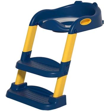 Imagem de Assento Redutor Dobrável Infantil Com Escada Azul Yuupi