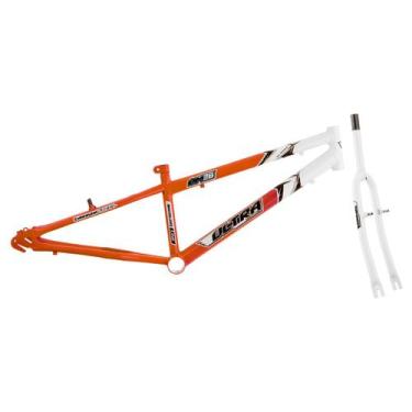 Imagem de Quadro Aro 26 Ultra Bikes em Aço Carbono Bicolor com Garfo Rebaixado, 
