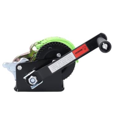 Imagem de Guincho para Reboque de Barco de 600 Libras Com Gancho, Manivela, Alça de Poliéster, Catraca de Via Dupla, Guincho Manual Resistente para Construção de Reboque, Alça de 5 M, Alça