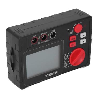 Imagem de Megôhmímetro Digital, Testador de Resistor de Aterramento, 9999 Contagens, Medidor de Resistor Digital para Telecomunicações, Energia, Salas de Servidores (Plugue UE 110-240V)