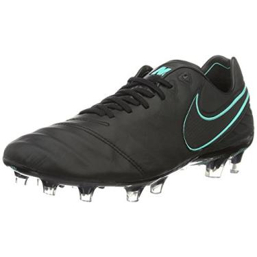 Imagem de Nike Chuteira masculina Tiempo Legend VI FG (preta), Preto/preto e azul-turquesa, 8