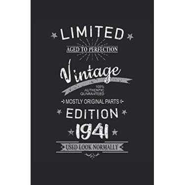 Imagem de 80th Birthday Limited 80 Years Edition 1941 Graphic Deko Vintage: NOTEBOOK - Funny birthday present, gift idea - A5 (6x9) - 120 pages - DOTTED - ... planner, birthday, funny, vintage, saying