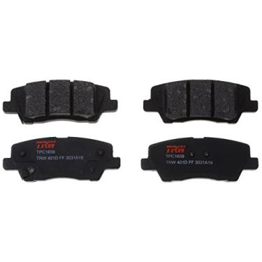 Imagem de TRW Conjunto de pastilhas de freio a disco TPC1659 para Cadillac ATS: 2013-2016 e outras aplicações traseiras, preto