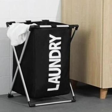Imagem de Cesto De Roupa Suja Dobrável Organizador Lavanderia Compacto - Yeet