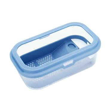 Imagem de Gralara Tanque de tartaruga habitat de répte de rampa de rampa de rampa tanque de réptil destacável para lagartos de tartaruga de pet -tearra, M Blue