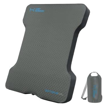 Imagem de LOSTHORIZON Colchão de ar de acampamento com espuma, almofada de dormir autoinflável para tamanho completo de 1,5 a 1,5 m com saco de bomba, 11,4 cm de espessura