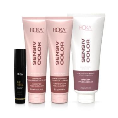Imagem de Kit pós coloração sensiv color  fluído extra brilho hoka - HOKA PROFES