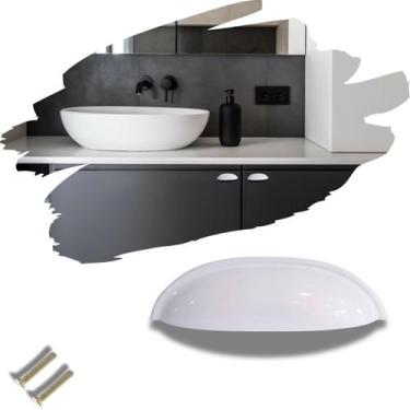 Imagem de Puxador Concha Puxador Armário Gaveta Colonial Kit 08 Pçs - Compras Fá