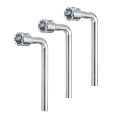 Imagem de HARFINGTON 3 chaves de soquete sextavadas angulares em forma de l 10 mm de aço carbono métrico de extremidade única chaves de soquete de 6 pontos para reparo geral de tubulação de bicicleta manutenção