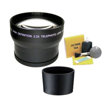Imagem de Lente teleobjetiva de alta definição Canon Powershot G1X 2.2X (inclui anel adaptador de lente necessário) + Kit de limpeza Nwv Direct de 5 peças