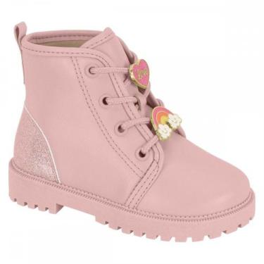 Imagem de Bota Molekinha 2126.529 Coturno Infantil, Rosa, 21