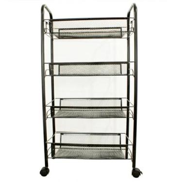Imagem de Carrinho Organizador Multiuso com 4 prateleiras ( Fruteira ) com rodin