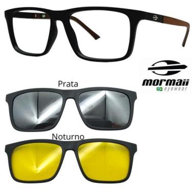 Imagem de Armação de Grau Mormaii Swap 4 6112 AFW com 2 Clipons PN, Afw