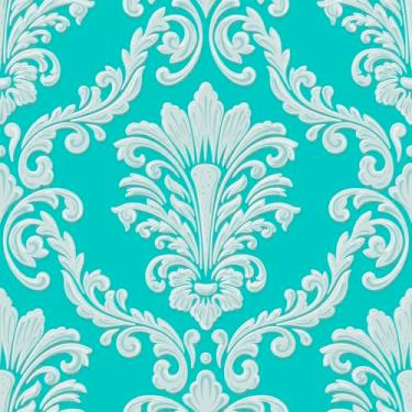 Imagem de Papel De Parede 3m Adesivo Lavável Provençal Floral Azul