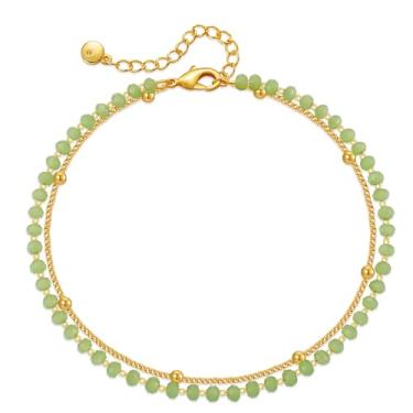 Imagem de Yumikoo Tornozeleira feminina banhada a ouro 18 k, middle, Ouro amarelo, Sem Pedra Preciosa