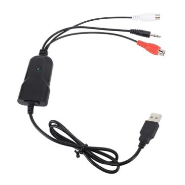 Imagem de Captura de som USB, conversor de fita cassete para MP3, Audio Grabber com software de edição, conectividade versátil, baixo consumo de energia, com interface de 3,5 mm e AV