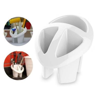 Imagem de Porta Talher Organizador Escorredor C/3 Divisórias Cor Preto ou Branco