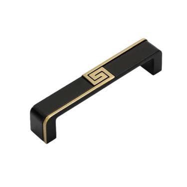 Imagem de cômodas armário cozinha armário porta alças armário antigo ouro gaveta sapato guarda-roupa alças vinho botão puxadores ferragens, preto 96mm