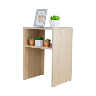 Imagem de Mesa De Cabeceira Carvalho Cama Solteiro Quarto Sala 35cm