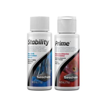 Imagem de Kit Prime E Stability Seachem Ciclagem Aquários 50Ml