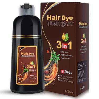 Imagem de Shampoo de tintura de cabelo IIIMEIDU 3 em 1 Dark Burgundy 500mL