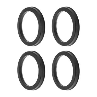 Imagem de INFINAUTO Anéis centralizados de cubo de roda de carro de 87,1 mm a 70,1 mm rodas de policarbonato preto eixo central amortecedor Hubrings 4 peças