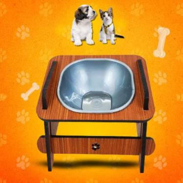 Imagem de Comedouro Pet Suspenso Para Gato e Cachorro Com TAMPAS - oem, Unitário