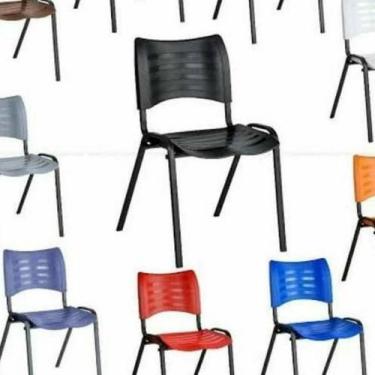 Imagem de Cadeira iso fixa encosto em plastico tubo 7/8 vermelha - MOVEIS VITORI