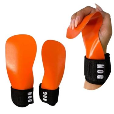 Imagem de Luva Hand Grip para CrossFit e LPO, Protetor Palmar com Tira de Pulso, Preto (LARANJA, P/M)