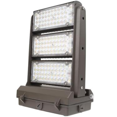 Imagem de Luminária De Parede Led Giratória Dusk To Dawn De 180 W, 5000 K, 25200 Lm, 800-1000 W, Hps/Hid Equivalente, Etl, Cabeça Ajustável, Luminária De Parede Led Para Áreas Externas, Estacionamento