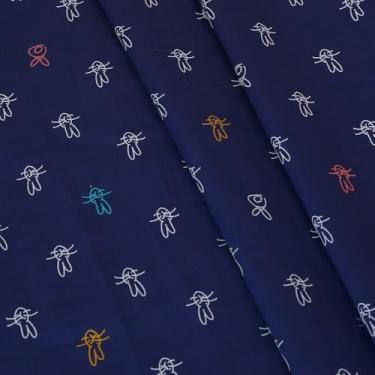 Imagem de Tecido de algodão puro de densidade Hign do The Yard, tecido de algodão fabricado no Japão, adequado para vestidos da moda, camisas, saias, acolchoado e artesanato (10 m, estampado de coelho