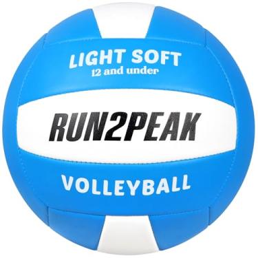 Imagem de RUN2PEAK Voleibol leve e macio - vôlei leve projetado para iniciantes - Bolas de vôlei leves para ambientes internos e externos, praia, quintal