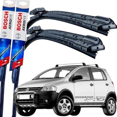 Imagem de Par Palheta Limpador Parabrisa Dianteiro Silicone Bosch Paleta Cross Fox 2005 á→2009