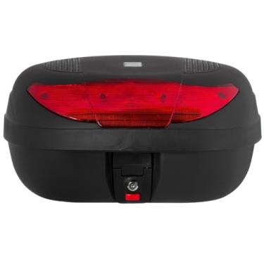 Imagem de Bauleto Universal para Moto, 45 Litros, Preto, com Fechadura e Kit de Montagem