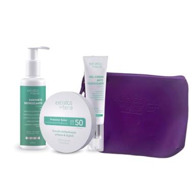 Imagem de Kit Controle de Oleosidade e Proteção Urbana – Pó Translúcido FPS 50, Sabonete Antioleosidade, Gel-Creme Oil Control e Necessaire