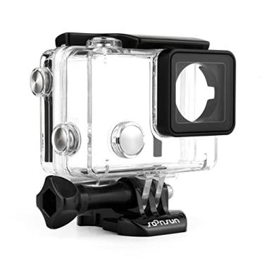 Imagem de SOONSUN Capa de Mergulho Impermeável para GoPro Hero 4/3+/3 Câmeras Pretas Prata, Waterproof Housing with BacPac Backdoor