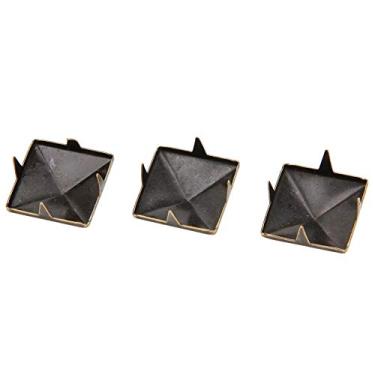 Imagem de Pirâmide Quadrática Punk -4 Garra Metal Stollen, Aluguel de Decoração Ideal para o Comércio de Couro, Roupas e Acessórios (15mm)
