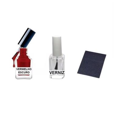 Imagem de Tinta Retoque Tira Risco Carro Kia Vermelho - Escuro - Jhow Adesivos