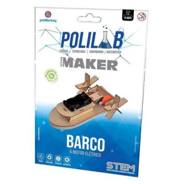 Imagem de Brinquedo de Montar Barco A Motor Elétrico Polibrinq