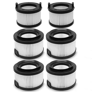Imagem de Filtro HEPA de substituição VortexIQ 40 compatível com aspirador LEVOIT, pacote com 6, 2 filtros principais, 4 pré-filtros, parte #VortexIQ 40-RF (pacote com 6)