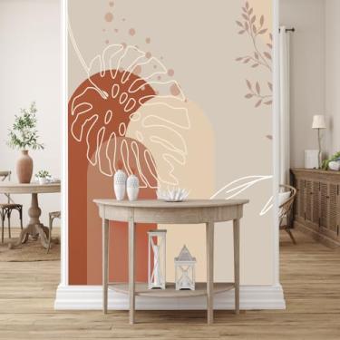 Imagem de Papel de Parede Folhagem Boho Plantas Terroso Folhas 6m²