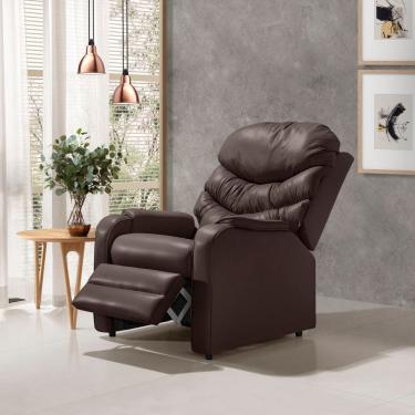 Imagem de Poltrona Do Papai Portinari Plumante Sofisticado Reclinável Marrom