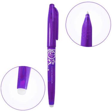 Imagem de Caneta Apagavel Magica Fantasminha Apaga Calor Lilás Roxo - De Acordo 