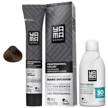 Imagem de Kit Coloração Yama Nano Infusion Profissional 7.0 Louro Medio E Ox Cremosa 30vol 100ml
