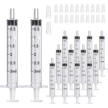 Imagem de JOLLY PARTY Pacote Com 20 Seringas De 3 Ml Tampas, Seringa Sem Agulha, Tampa Pequena Ponta Oral Embalada Individualmente Para Laboratórios Científicos, Medidor Líquidos, Alimentação Animais Estimaçã